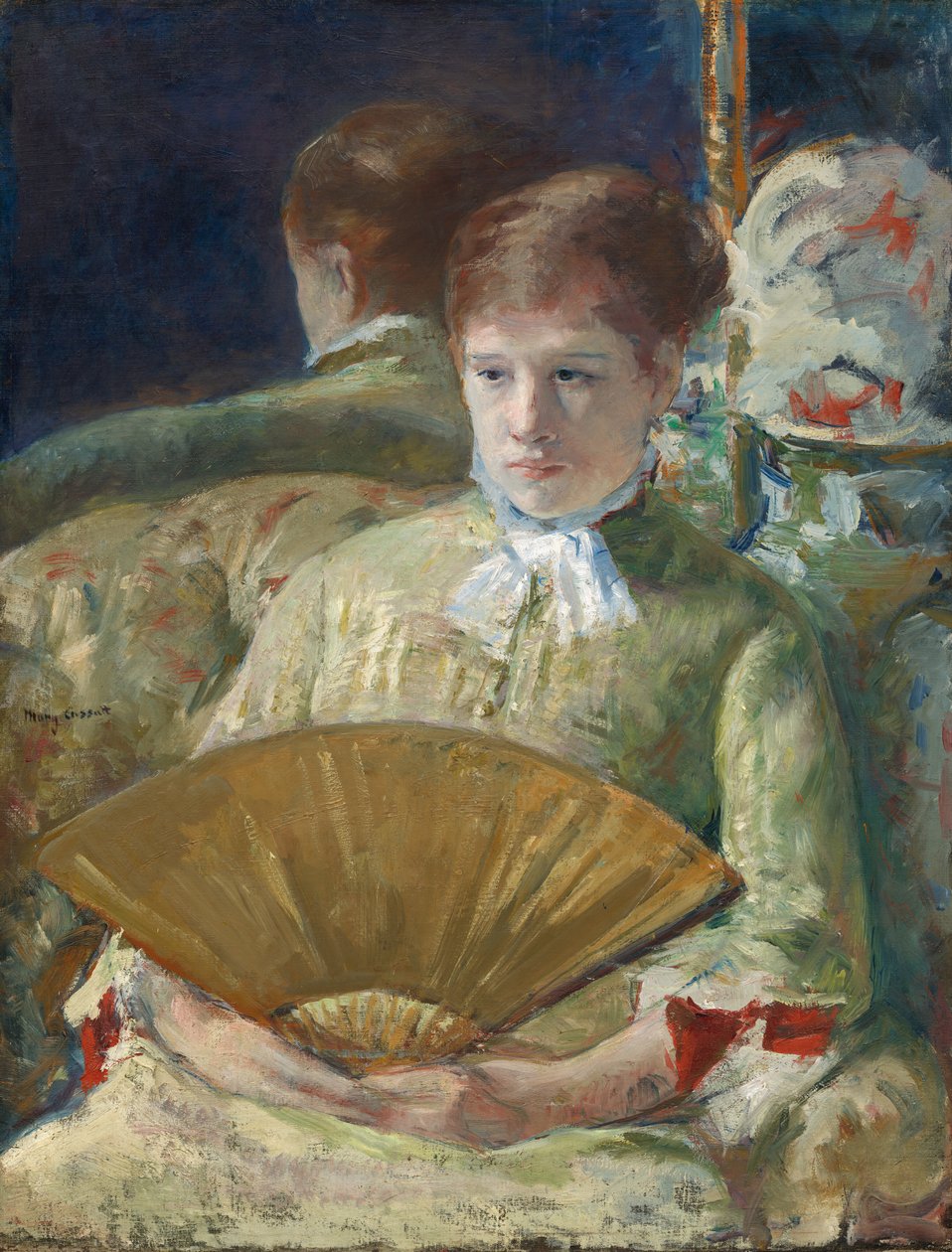 Femme avec un éventail - Mary Cassatt