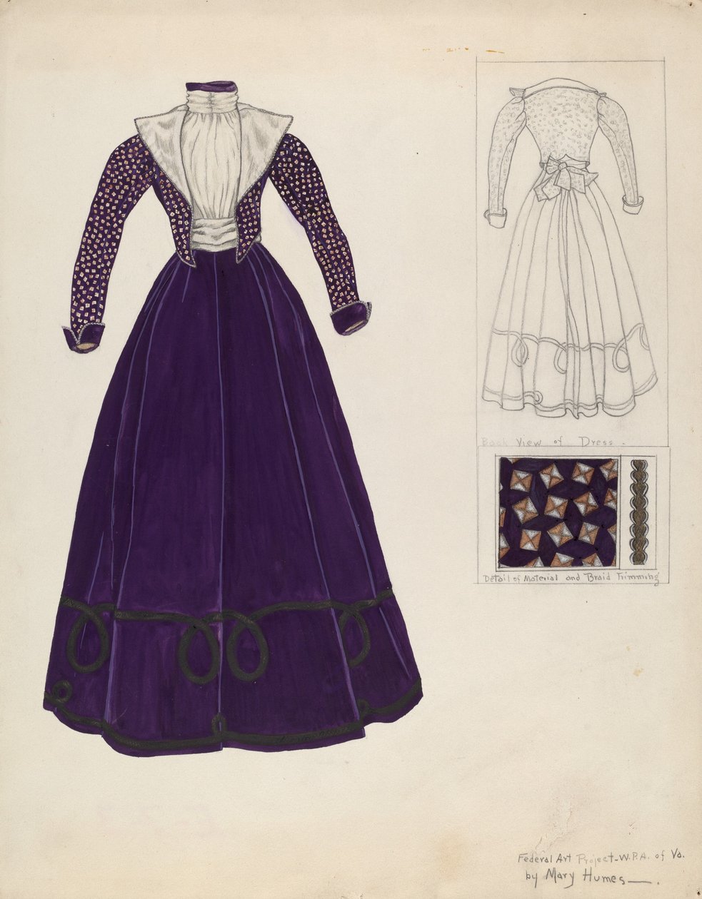 Robe, vers 1938 - Mary E Humes