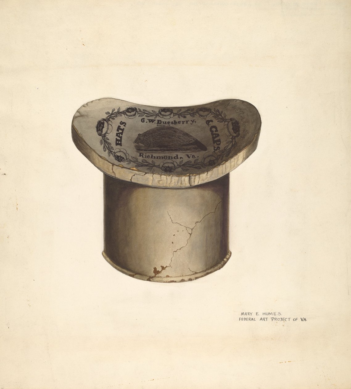 Boîte à chapeau, vers 1939 - Mary E Humes