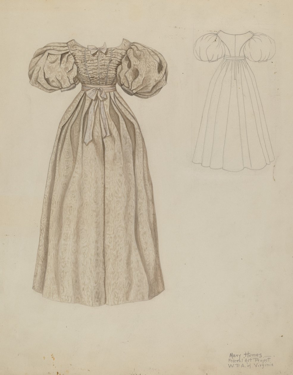 Robe de mariée, vers 1937 - Mary E Humes