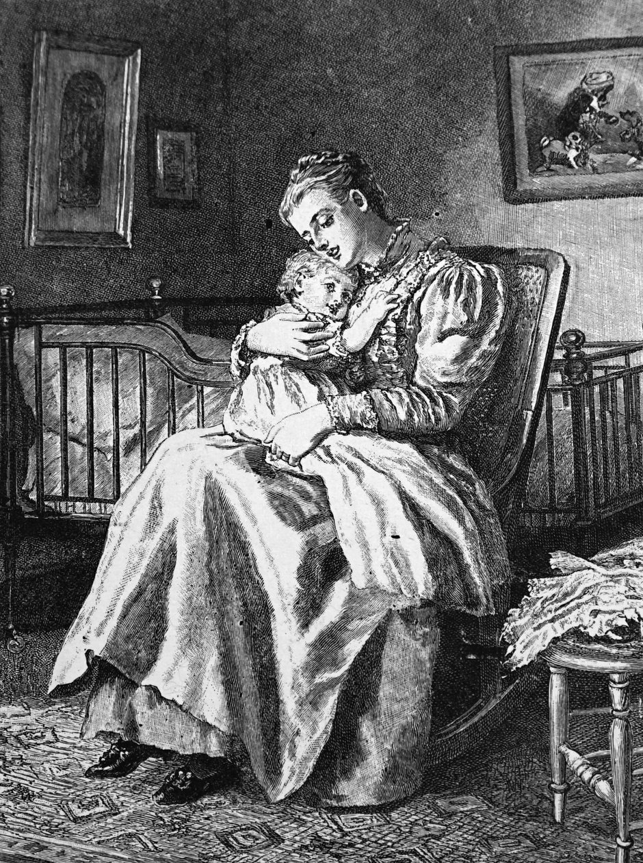 Une mère câlinant son enfant - Mary Ellen Edwards