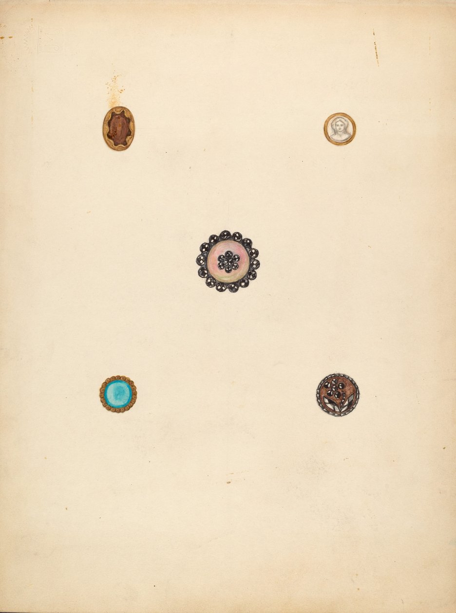 Boutons, vers 1940 - Mary Fitzgerald