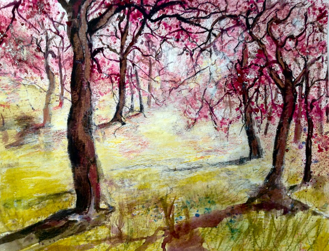 fleurs magenta - Mary Smith