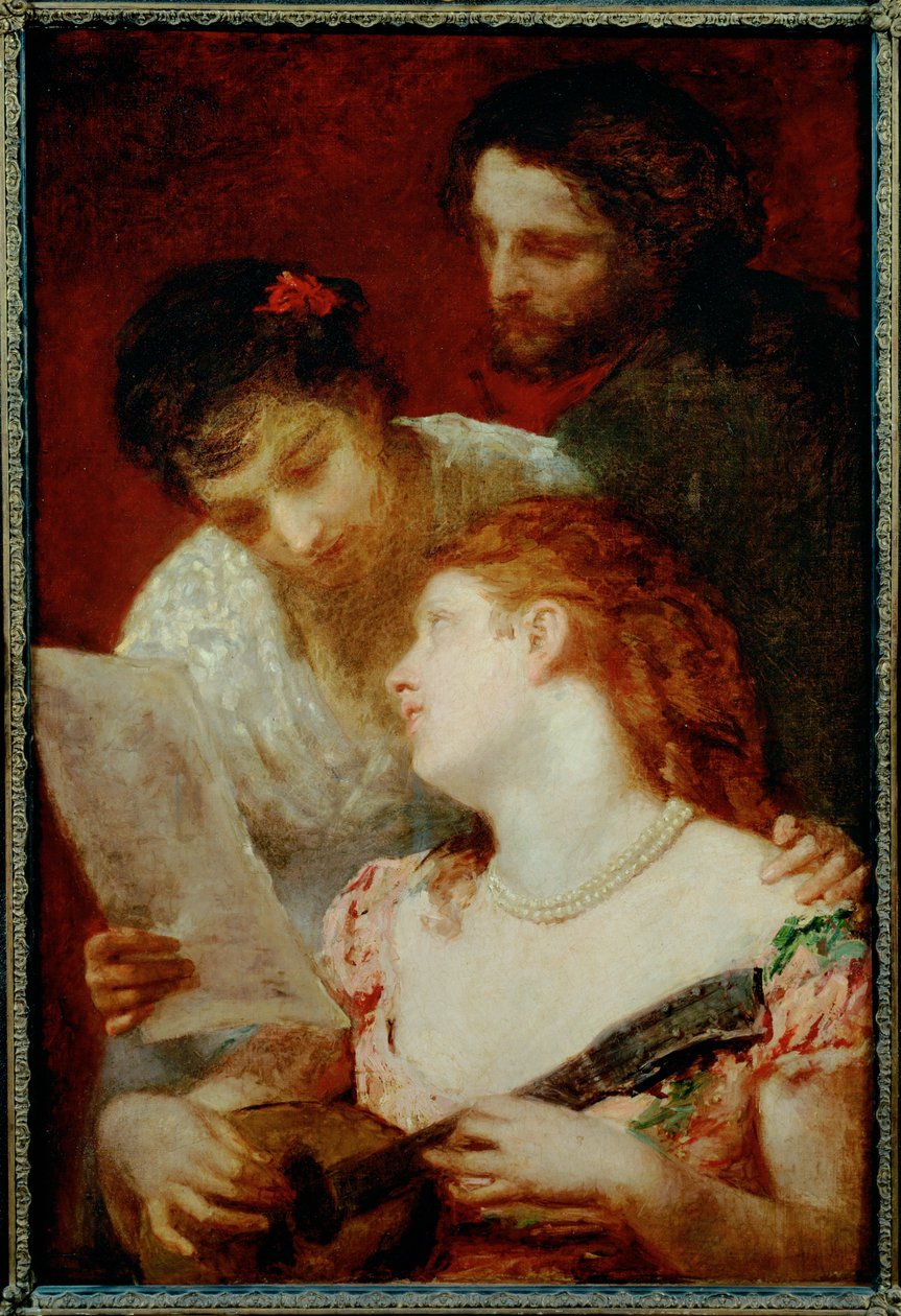 Une fête musicale ... (peinture sur toile) - Mary Stevenson Cassatt