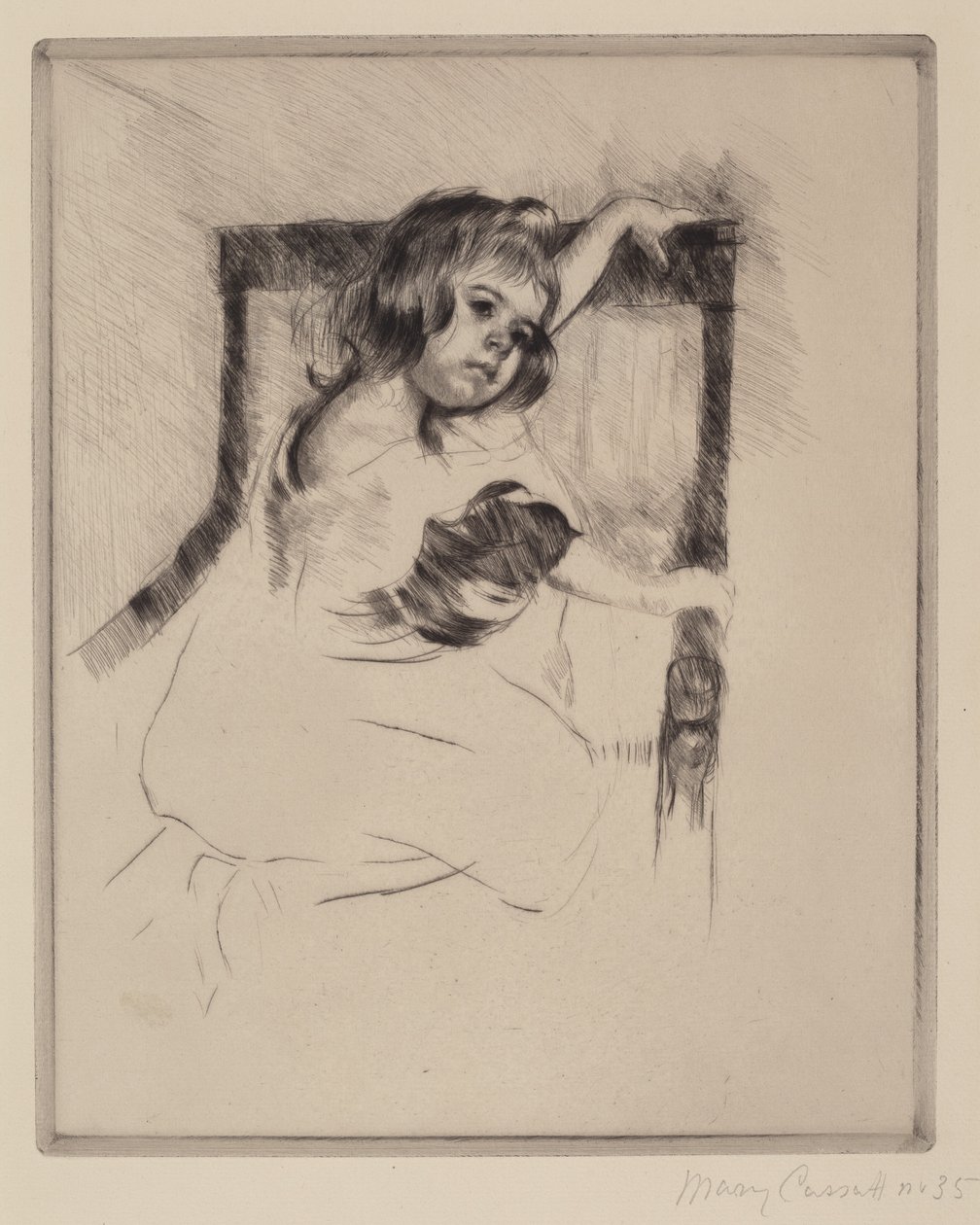 À genoux dans un fauteuil (Margot), c.1903 - Mary Stevenson Cassatt