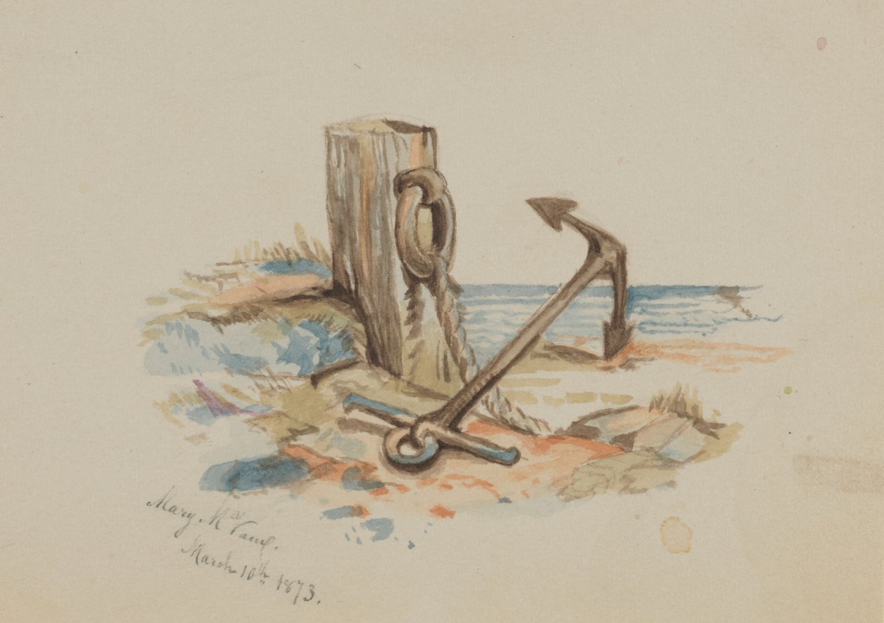 Sans titre (amarrage et ancre) - Mary Vaux Walcott