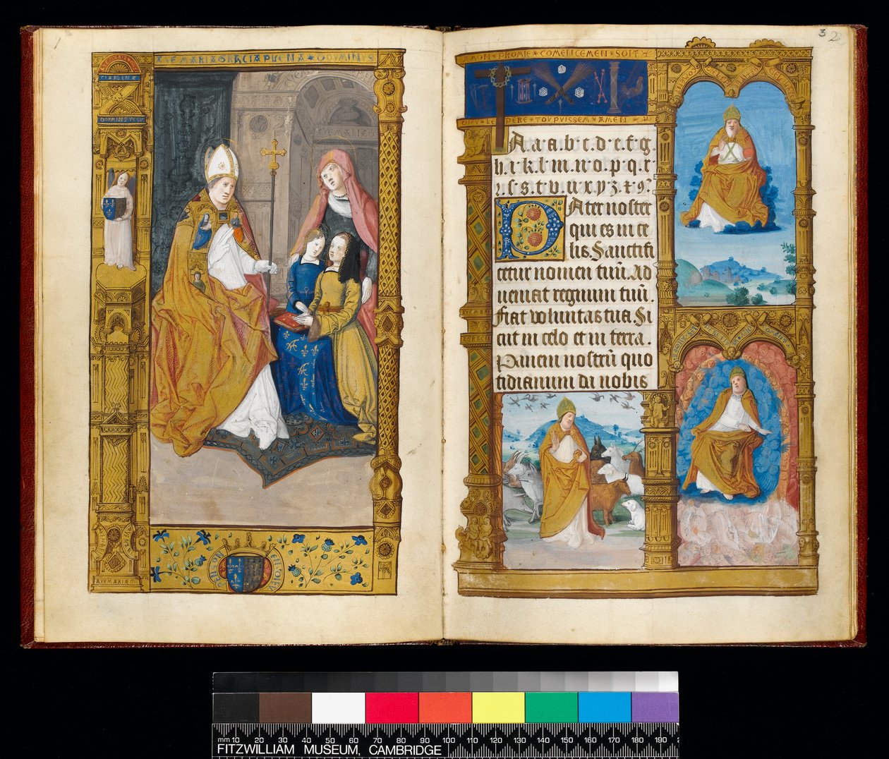 Ms 159, fol 2v et 3r Anne de Bretagne présentée à Saint Claude, de 