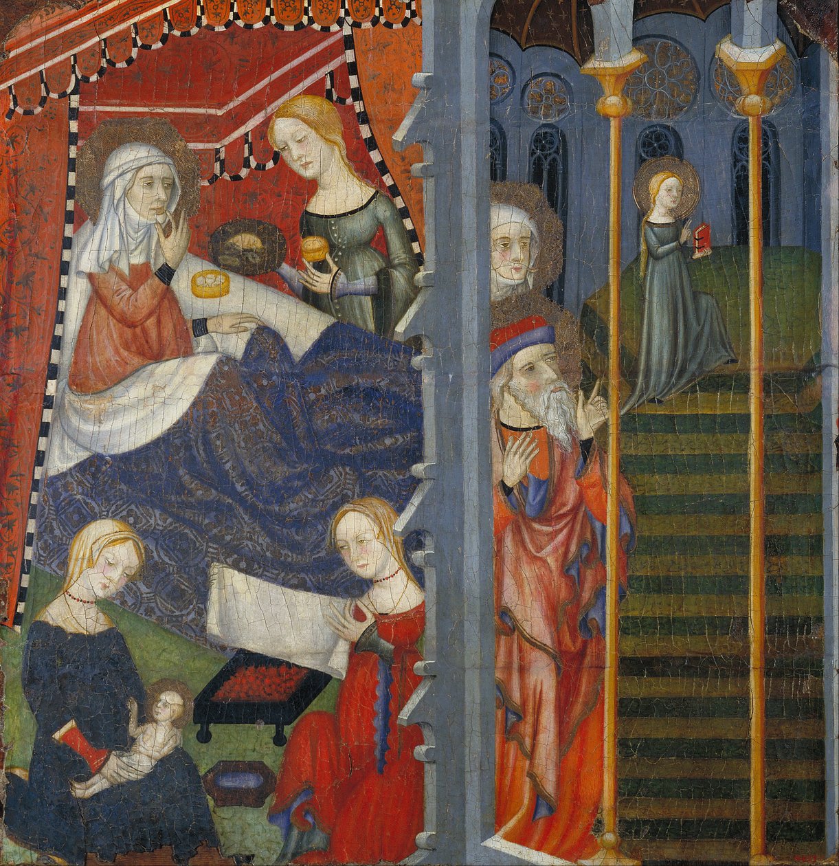 Naissance de la Vierge et présentation au Temple - Master of Cinctorres