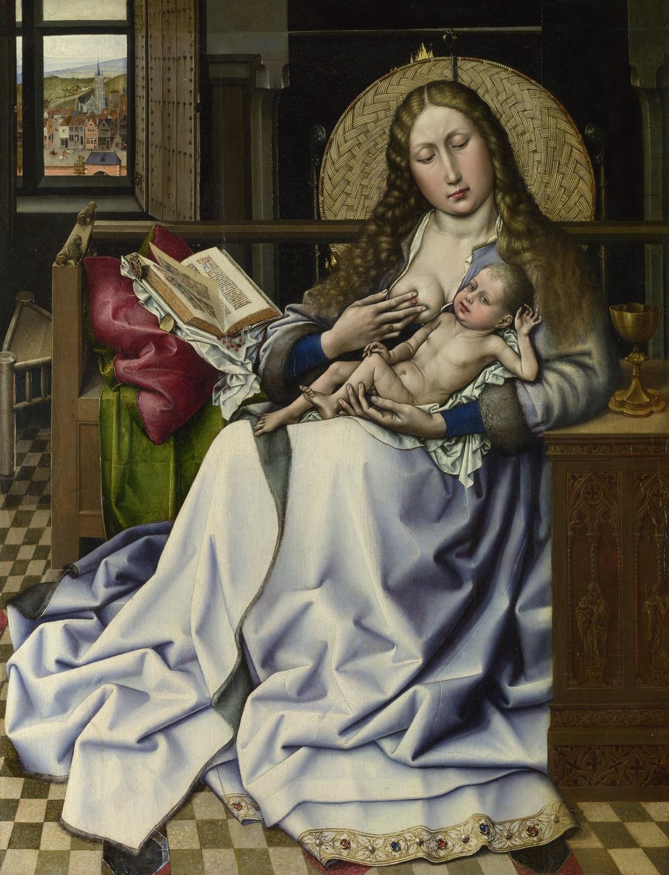 Vierge et enfant devant un pare-feu, vers 1440 - Master of Flémalle