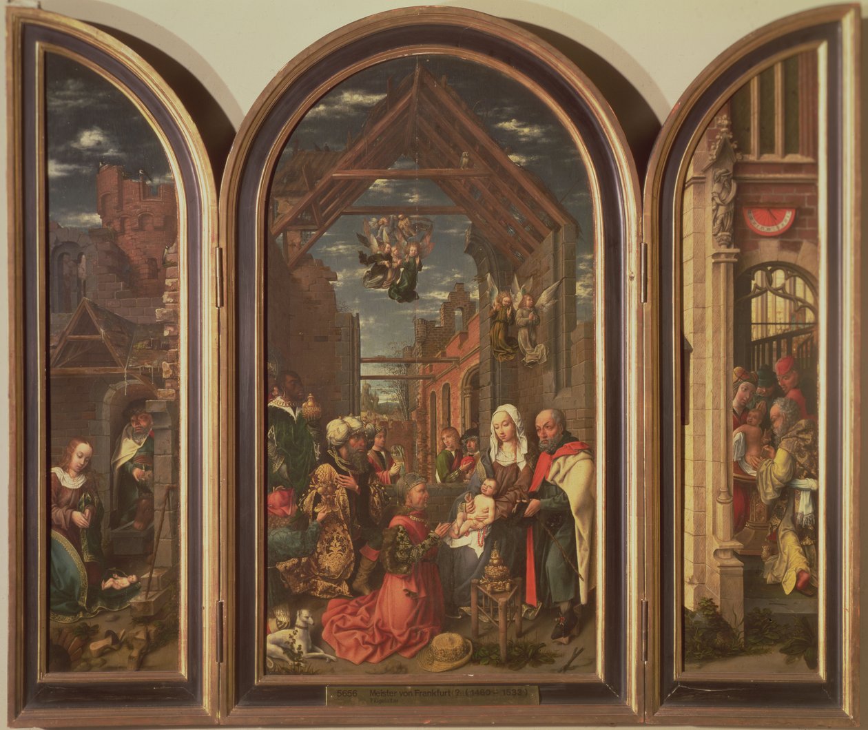 Triptyque, représentant l