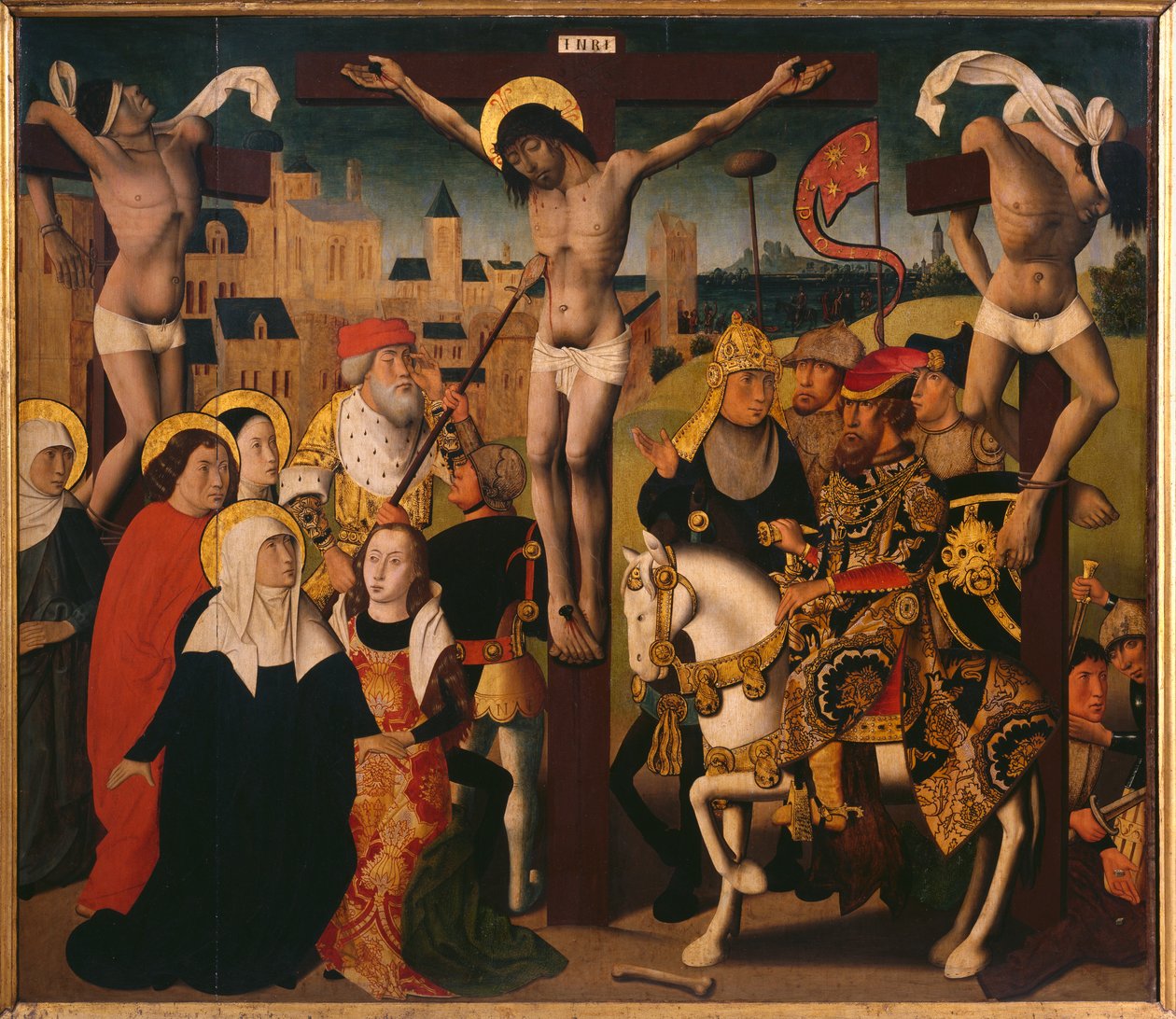 Triptyque de la Passion, Crucifixion (panneau central) - Master of St. Godelieve Legend