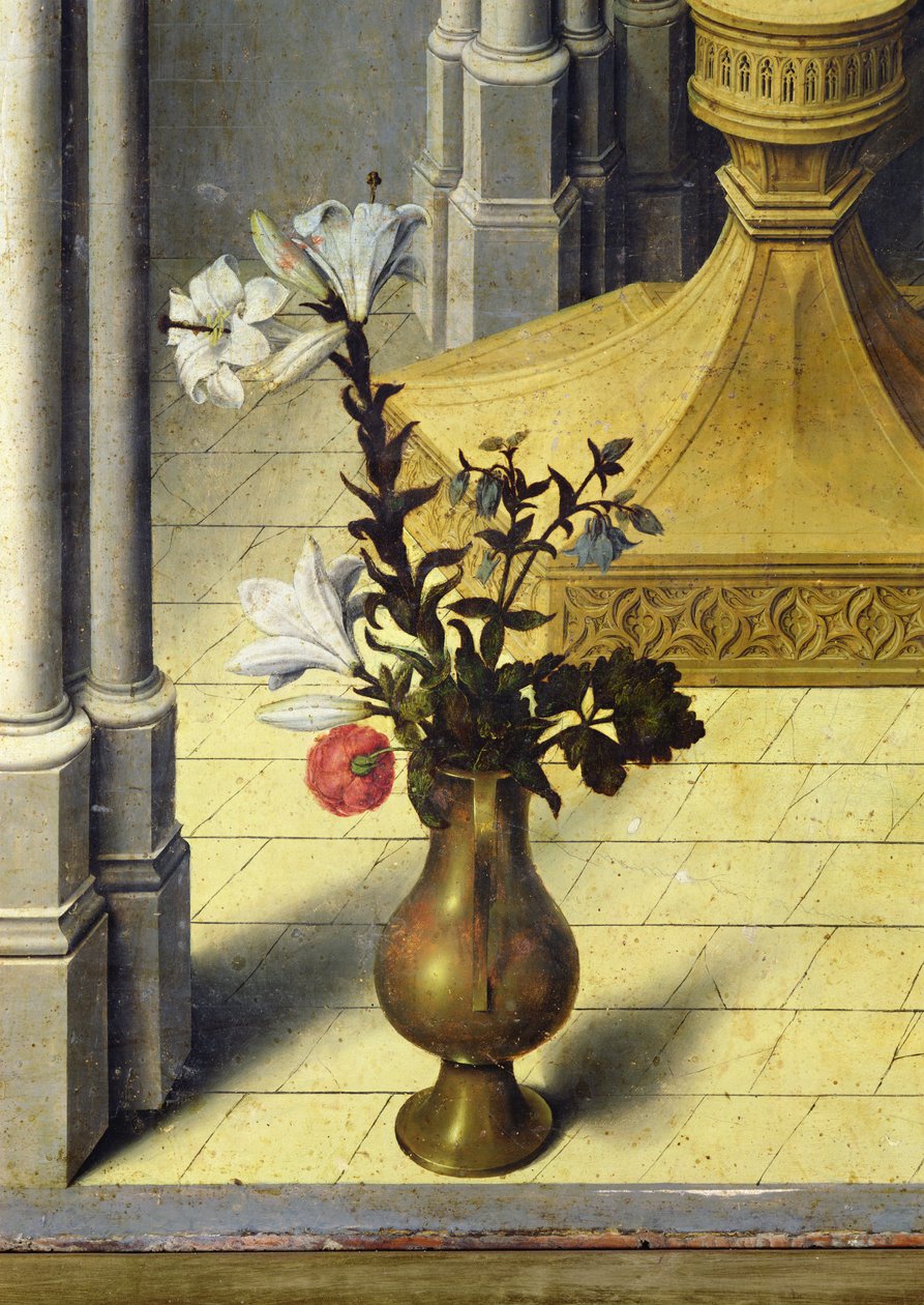 Vase de fleurs. c.1445 (détail) - Master of the Aix Annunciation