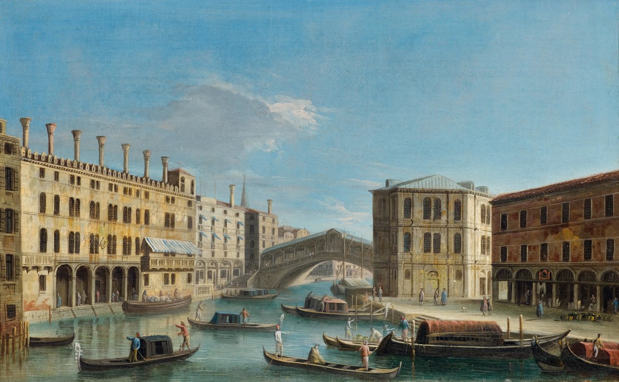 Canal Grande avec vue sur le pont du Rialto - Master of the Langmatt Foundation Views