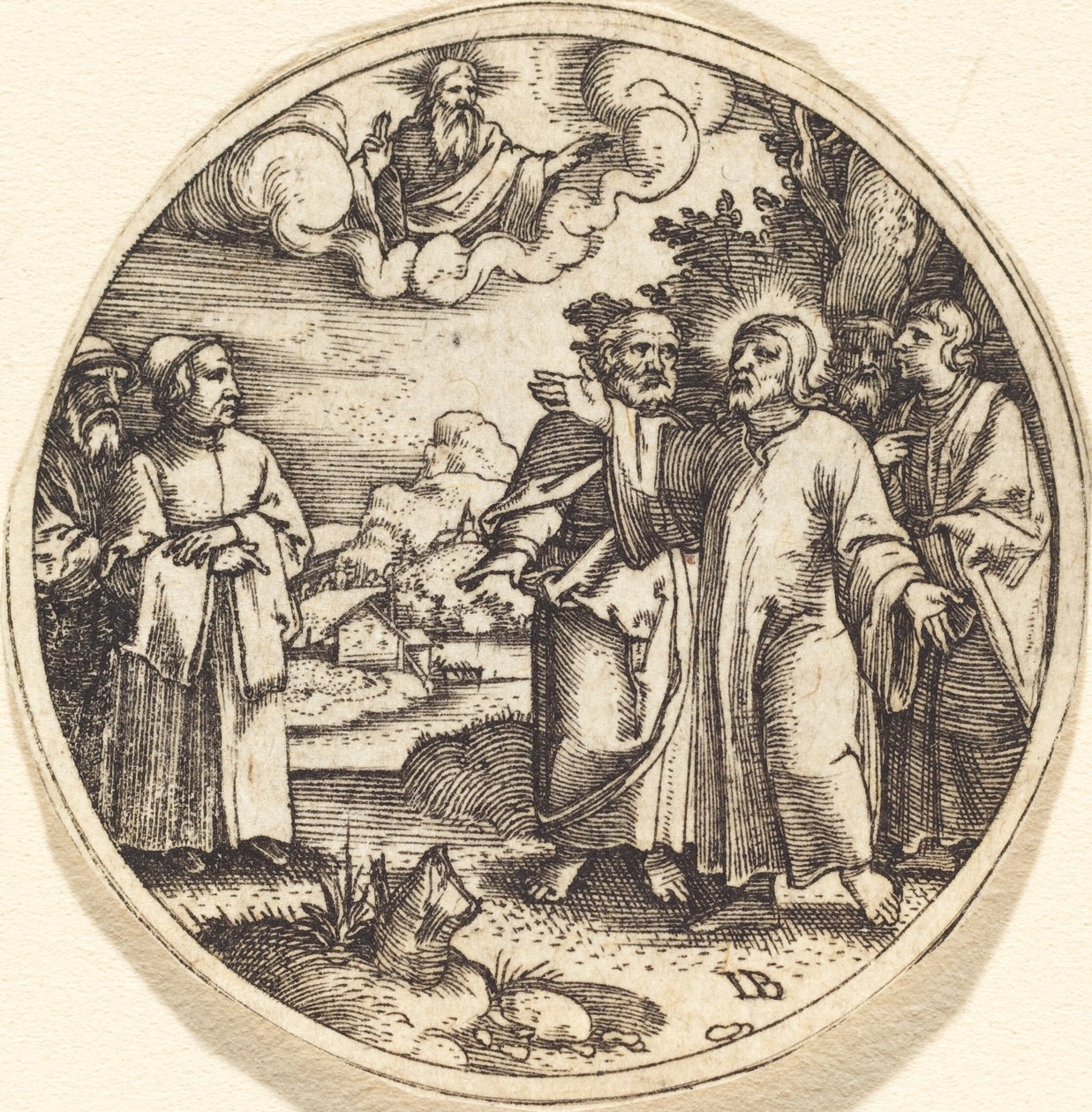 Christ avec trois de ses apôtres - Master IB