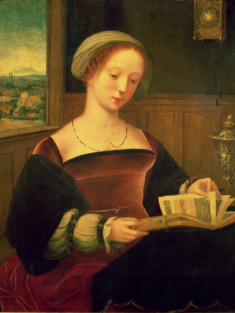Marie-Madeleine lisant - Master of Female Half Lengths