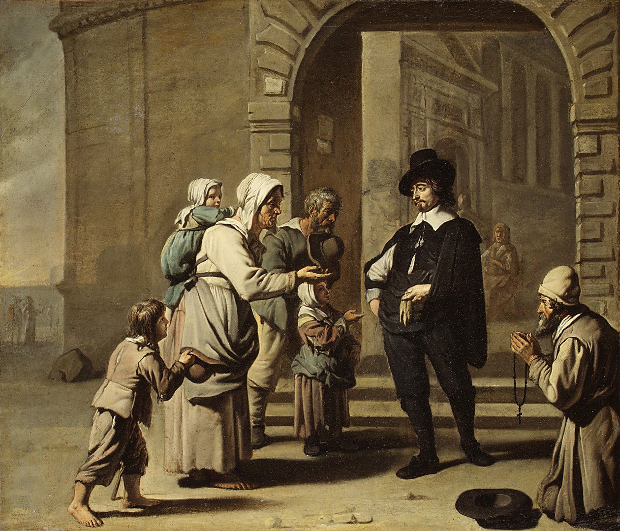Mendiants à une porte - Master of the Béguins