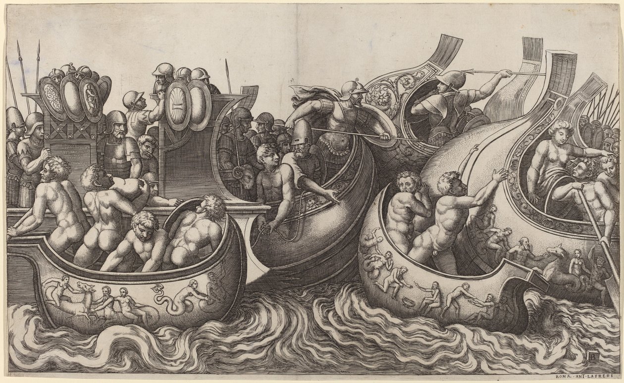 Bataille Navale - Master of the Die after Giulio Romano
