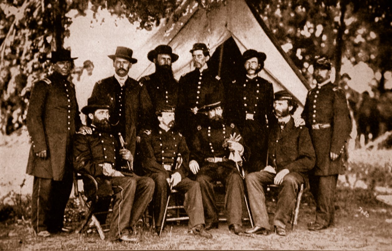 Général Jefferson C. Davis et son état-major, 1861-65 - Mathew B. Brady