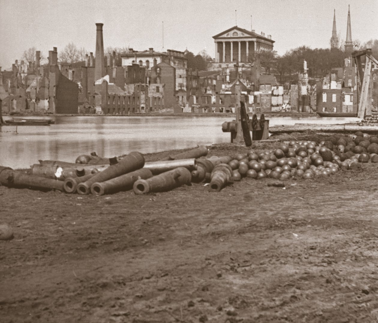 Ruines de Richmond, Virginie (photo n/b) - Mathew Brady