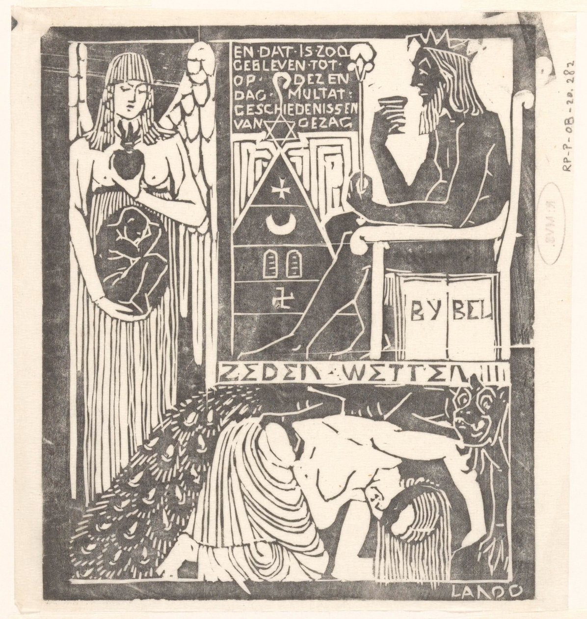 Femme aveuglée et monstre - Mathieu Lauweriks