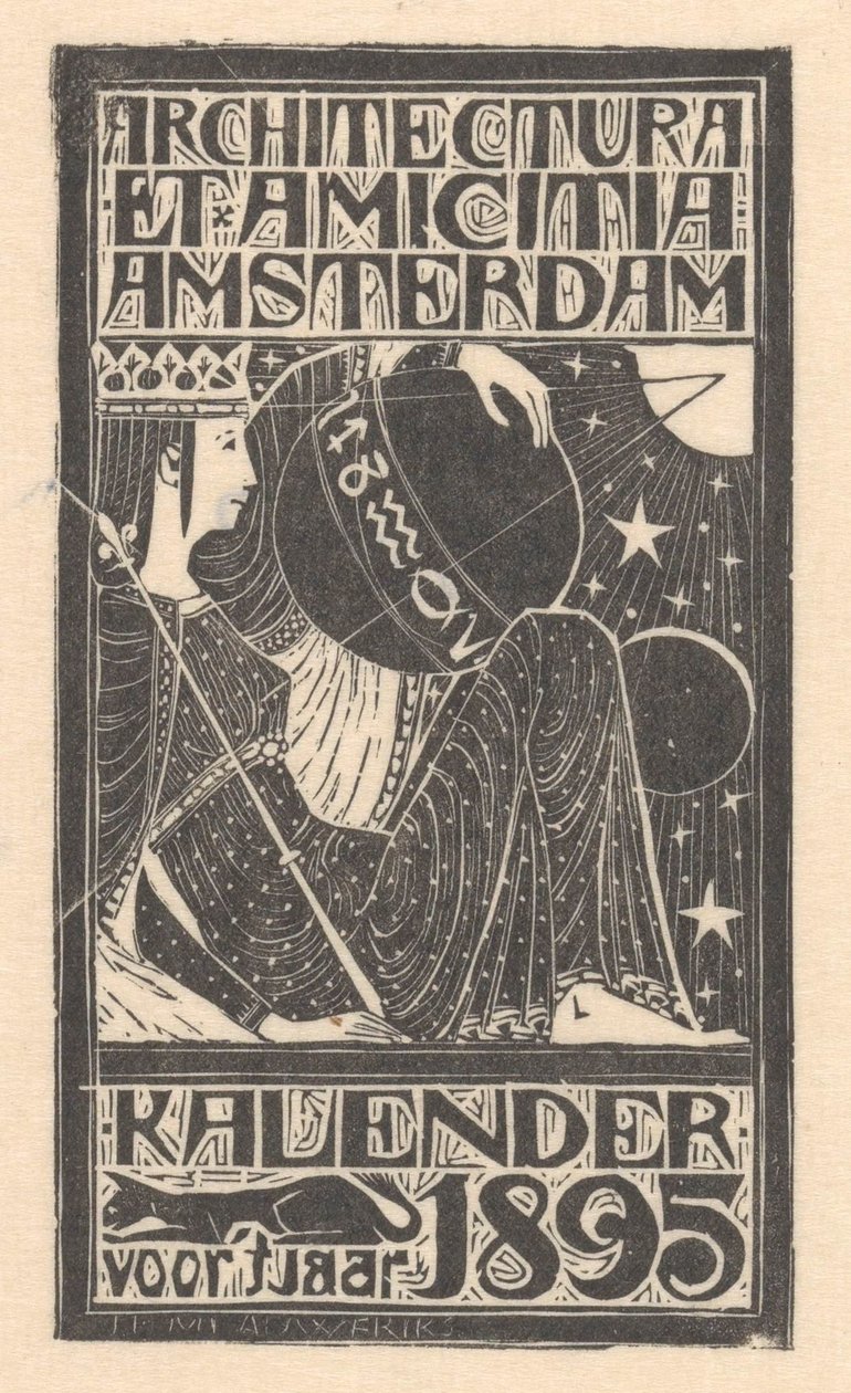 Couverture du calendrier 1895 - Mathieu Lauweriks