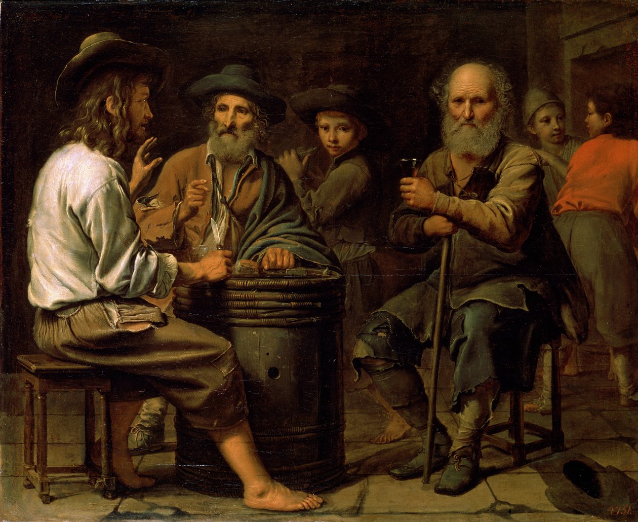 Paysans dans une taverne, 1640s - Mathieu Le Nain