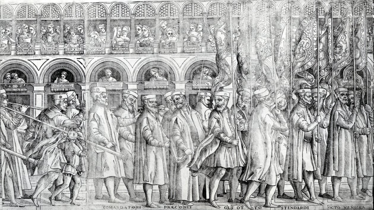 Procession dogale, c.1555-60 - Matteo Pagani