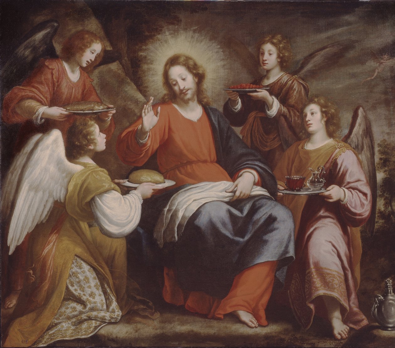 Anges servant le Christ dans le désert - Matteo Rosselli