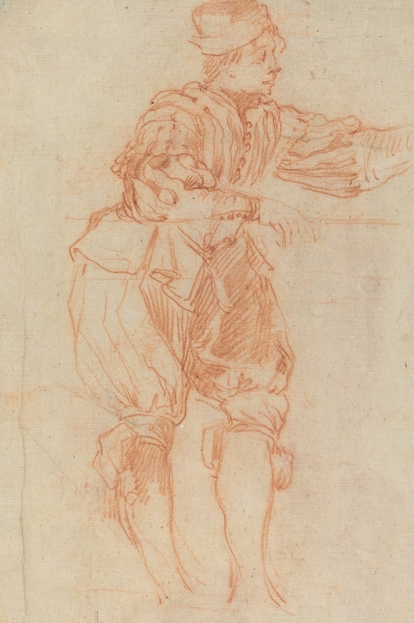 Homme appuyé sur une rampe [verso] - Matteo Rosselli