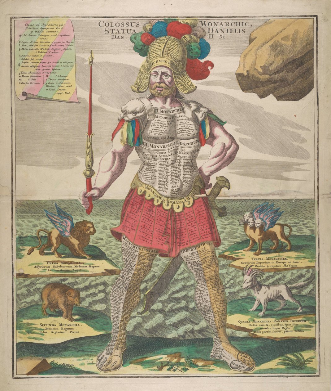 Colossus Monarchic. Statua Danielis - Matthaeus Seutter