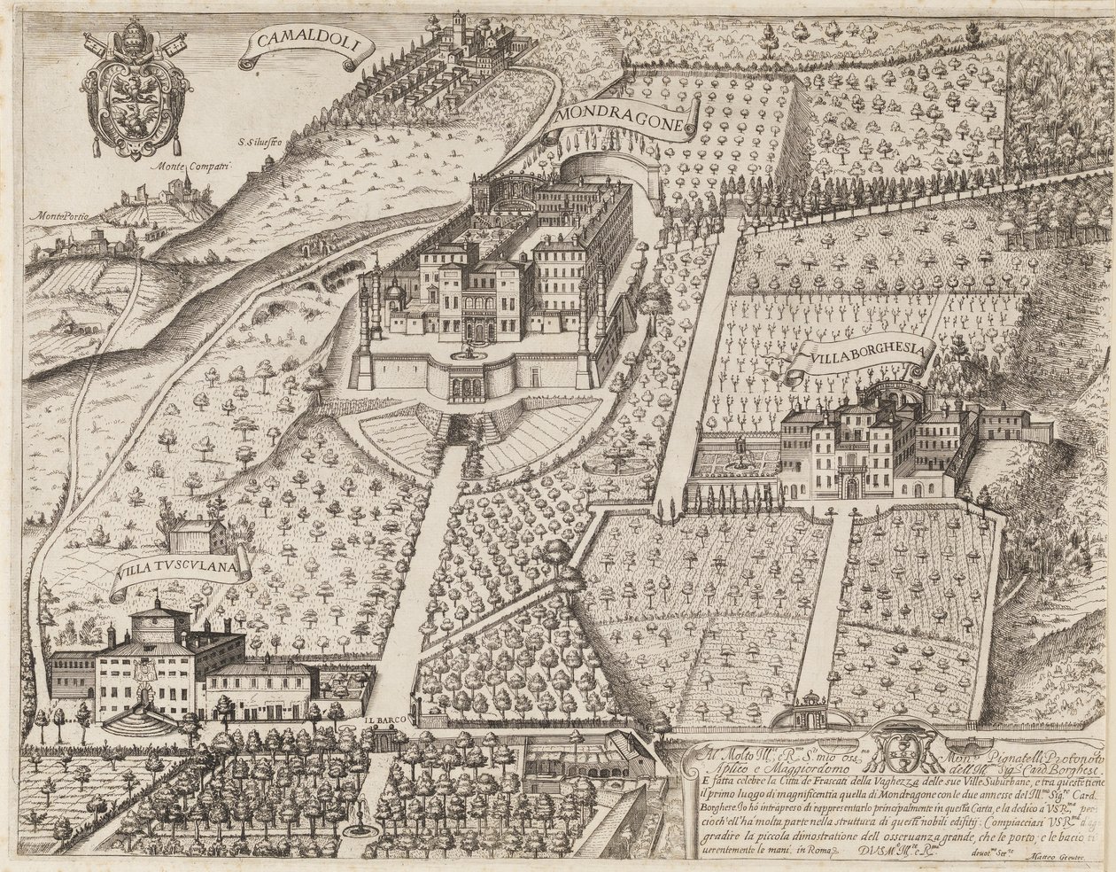 Vue de Frascati et des environs - Matthaus Greuter