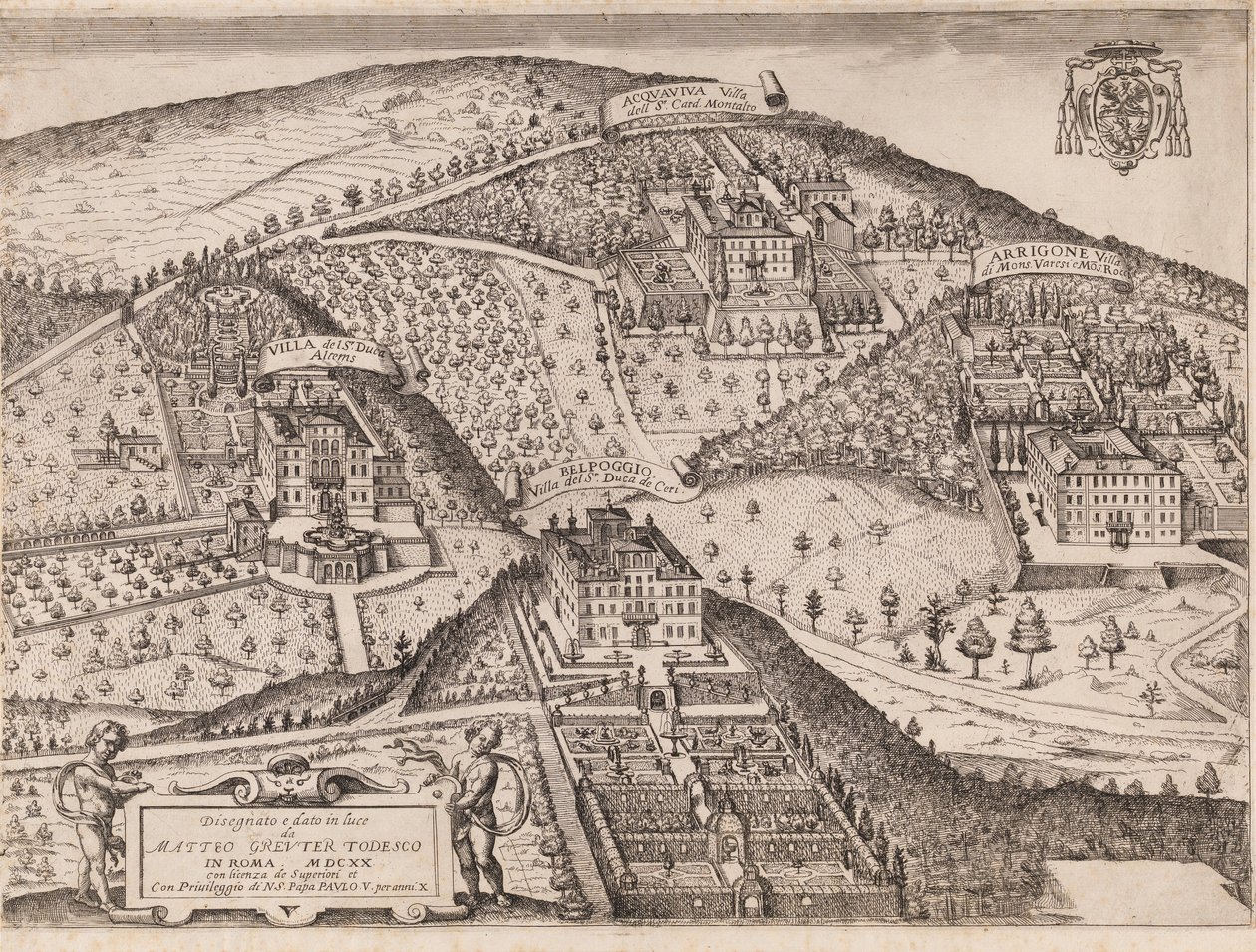 Vue de Frascati et des environs - Matthaus Greuter