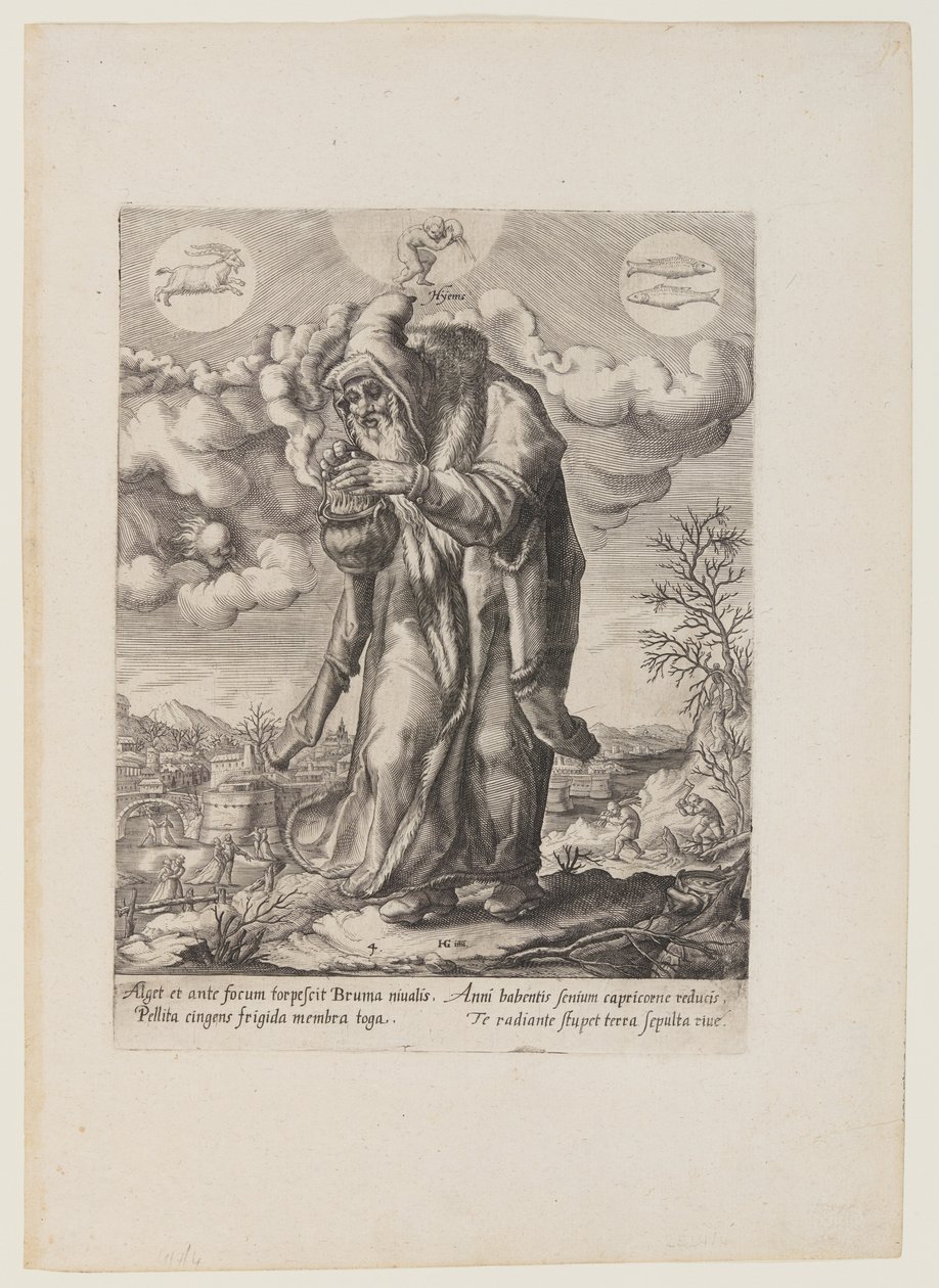 Hiver, extrait des Quatre Saisons - Matthaus Greuter