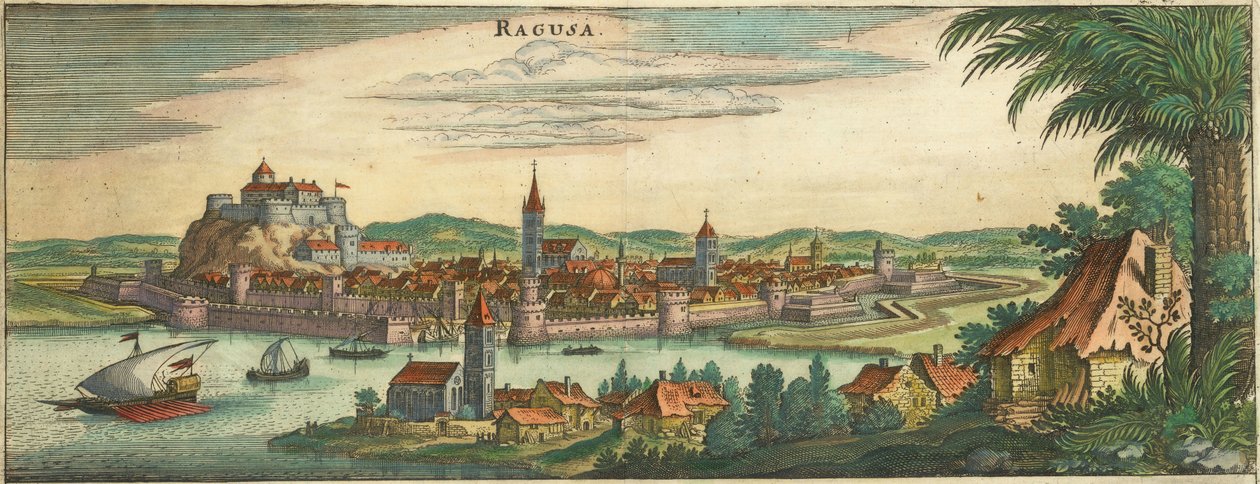 Dubrovnik - Ragusa, Negroponte (recadré) - Matthaus Merian