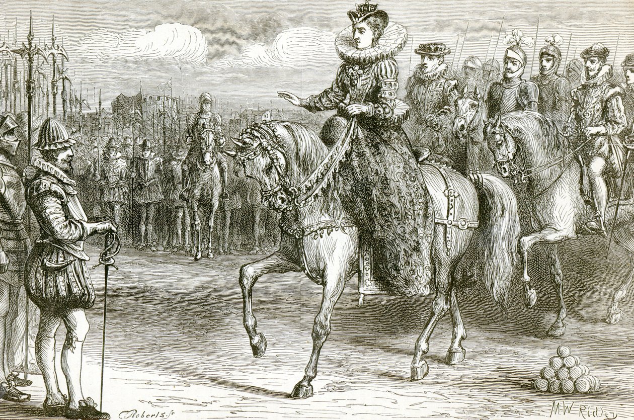 La reine Elizabeth à Tilbury - Matthew White Ridley