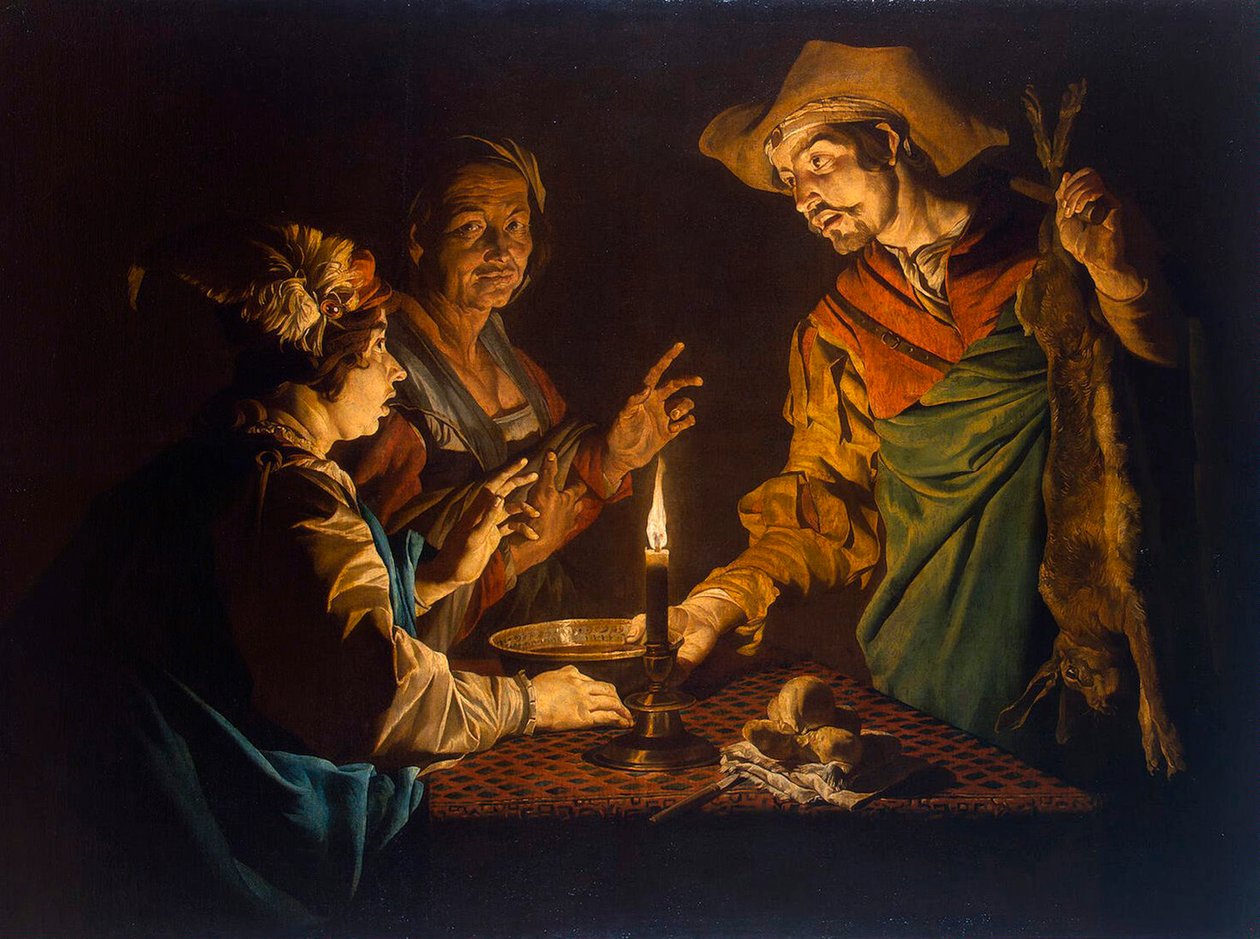 Ésaü et Jacob, années 1640 - Matthias Stomer