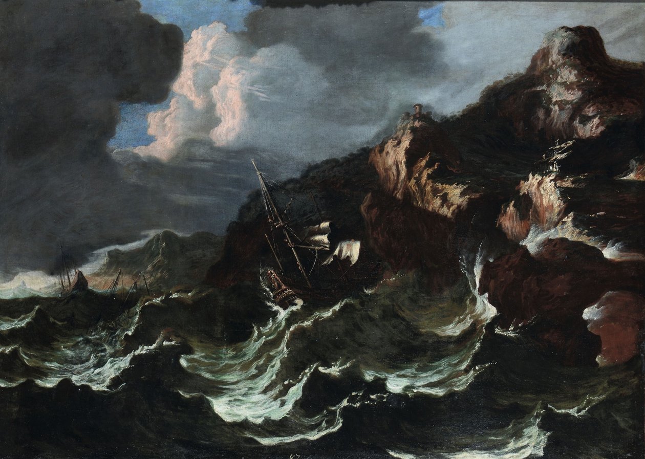 Tempête de mer - Matthieu van Plattenberg