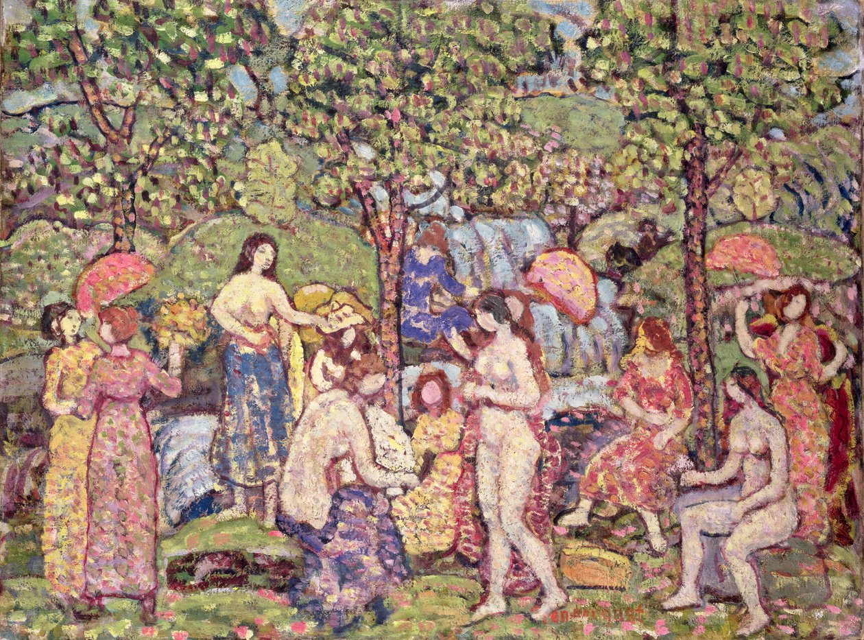 Idylle, nus dans un paysage, 1913-15 - Maurice Brazil Prendergast