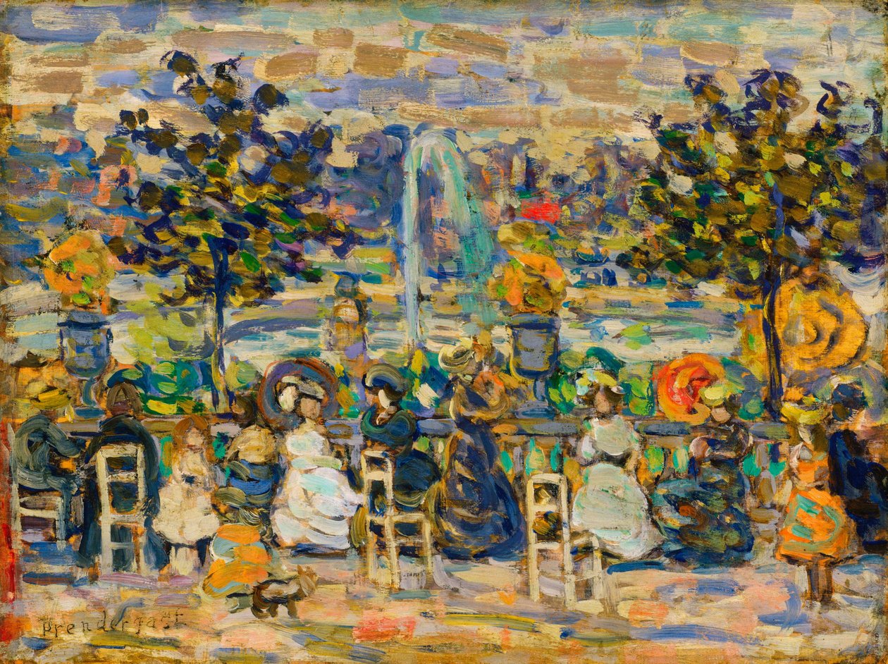 Dans les jardins du Luxembourg - Maurice Brazil Prendergast