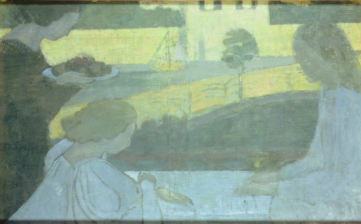 Martha et Marie, première version au verso du tableau fini, 1896 - Maurice Denis