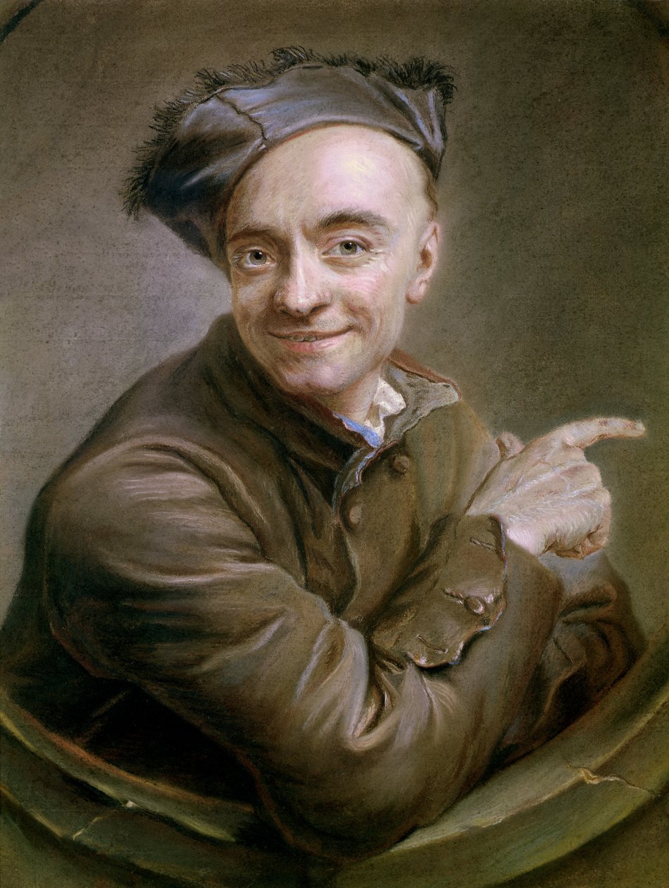 Autoportrait avec la cible, 1737 - Maurice Quentin de La Tour