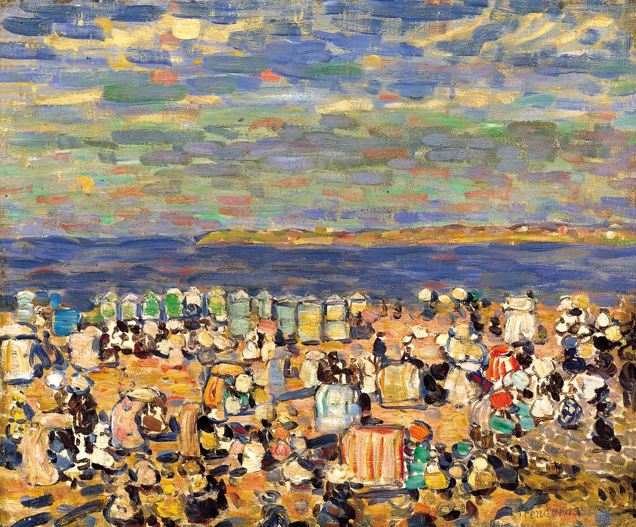 Plage à Saint-Malo, vers 1907 - Maurice Brazil Prendergast