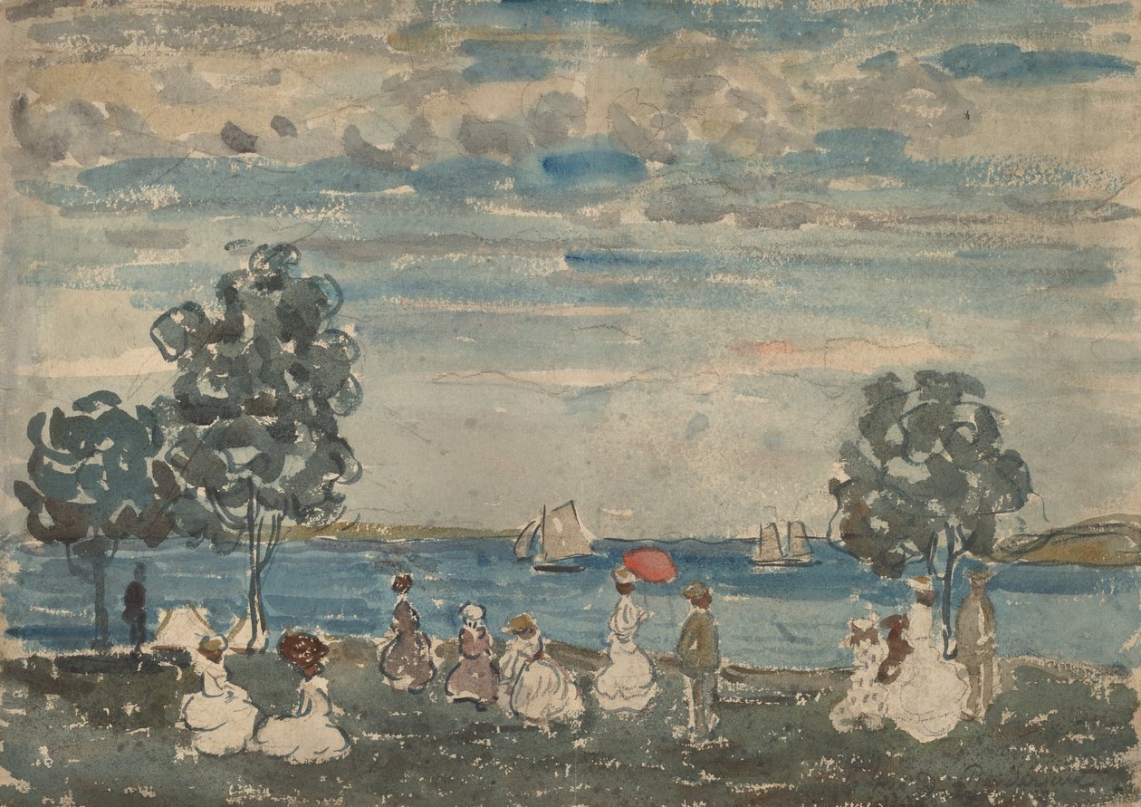 Figures sur une plage - Maurice Brazil Prendergast