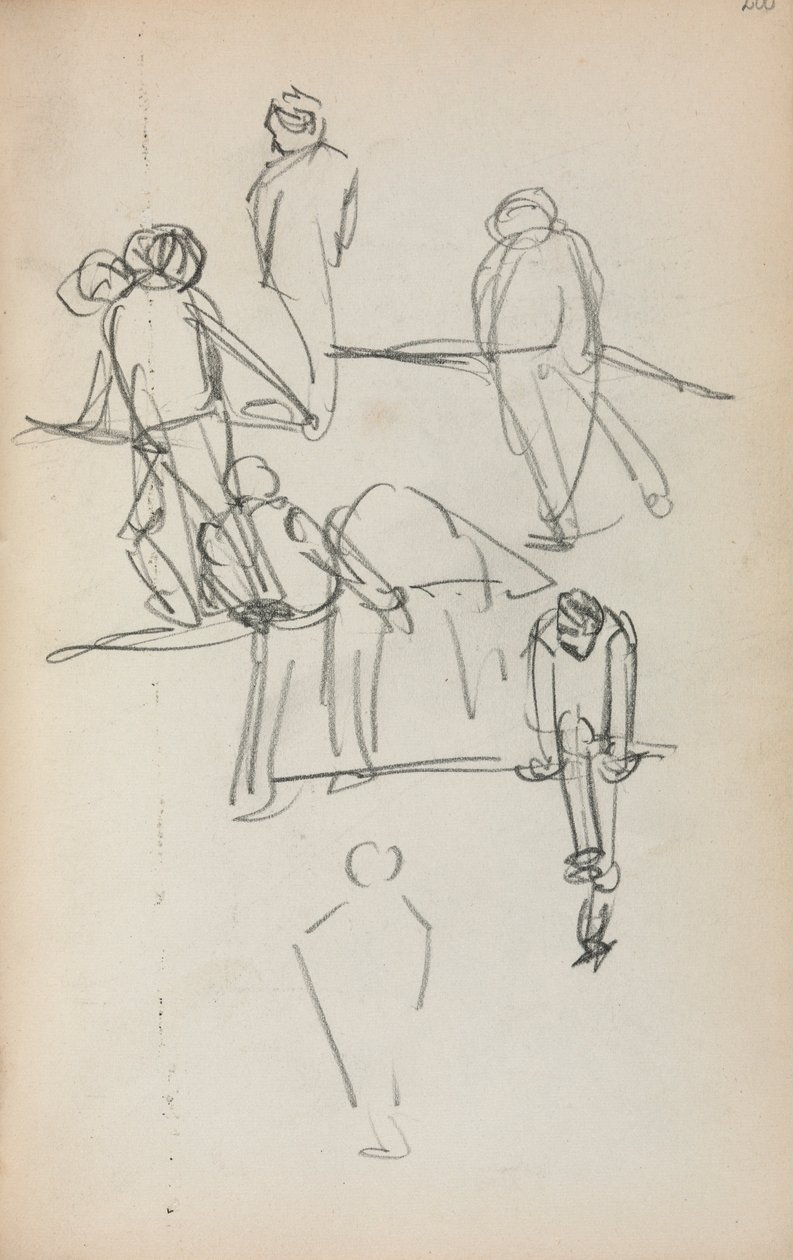 Carnet de croquis italien : Figures page 200, 1898-1899 - Maurice Brazil Prendergast