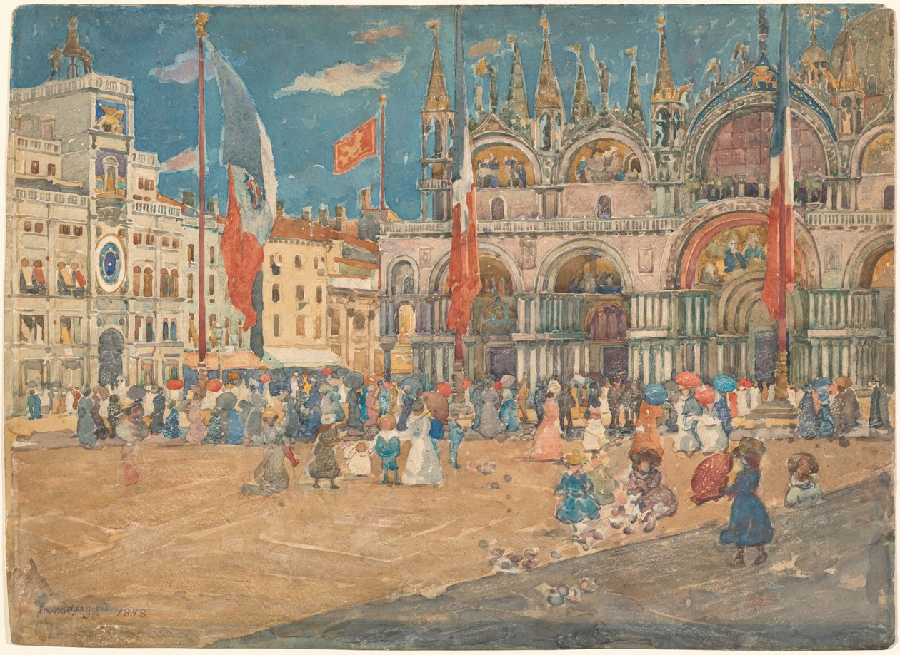 Piazza San Marco, 1898 - Maurice Brazil Prendergast