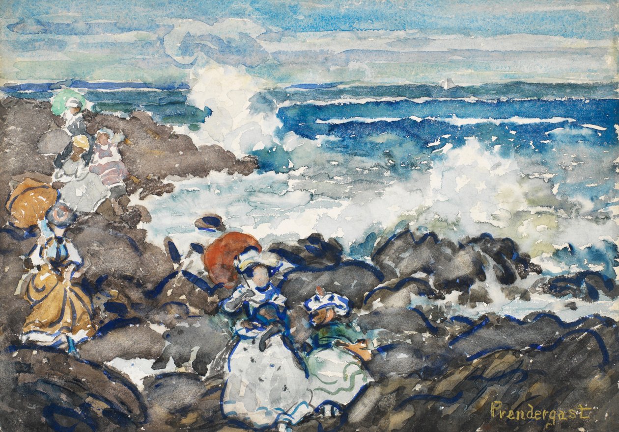 Rochers, vagues et figures - Maurice Brazil Prendergast