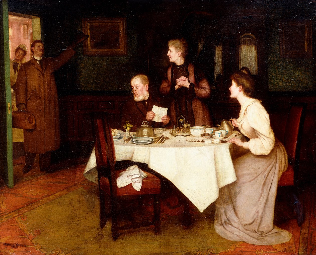 Famille au Thé - Maurice Grun