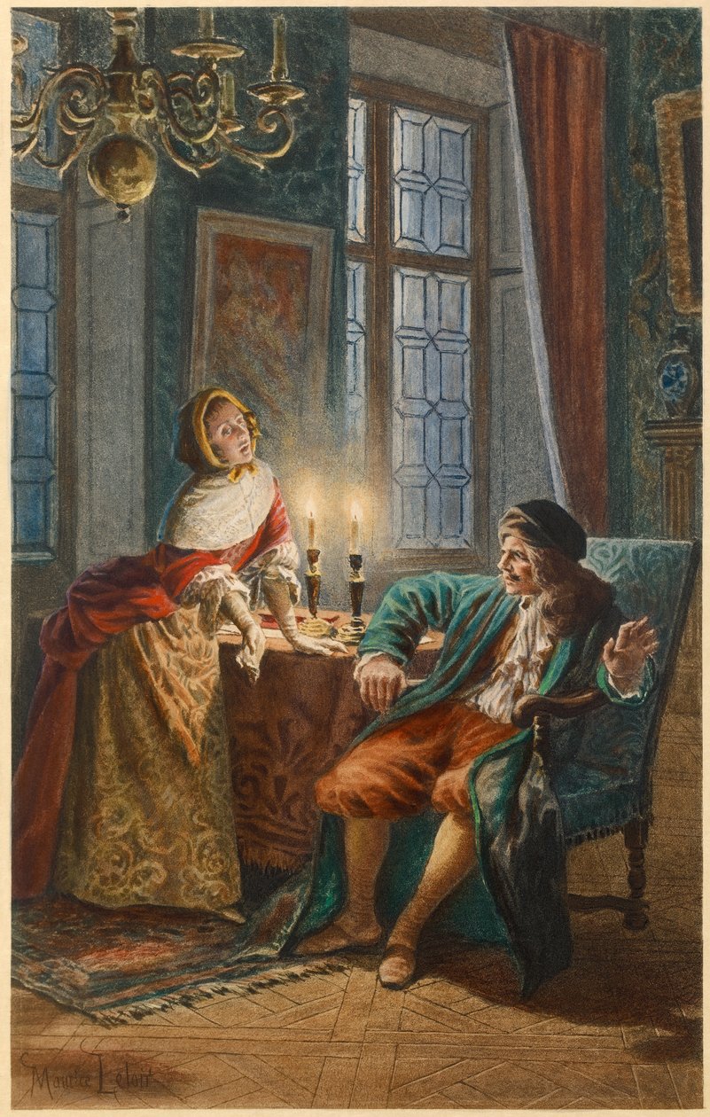 Molière et Madeleine Bejart (illustration) - Maurice Leloir
