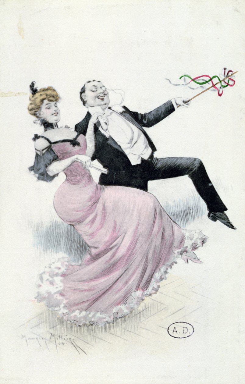 Joie de vivre, carte postale c.1900 - Maurice Millière