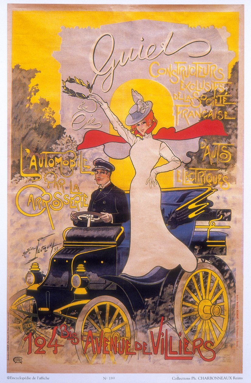 Affiche publicitaire pour carrosserie automobile, 1899 - Maurice Neumont